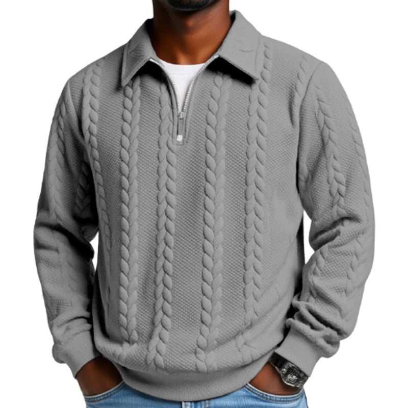 🔥 ¡Oferta de Novedades! 55%  👕 Suéter de punto para todas las estaciones con cuello con cremallera para hombre