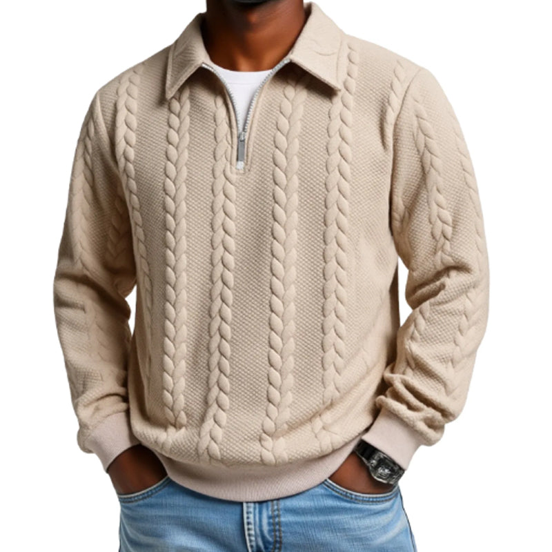 🔥 ¡Oferta de Novedades! 55%  👕 Suéter de punto para todas las estaciones con cuello con cremallera para hombre