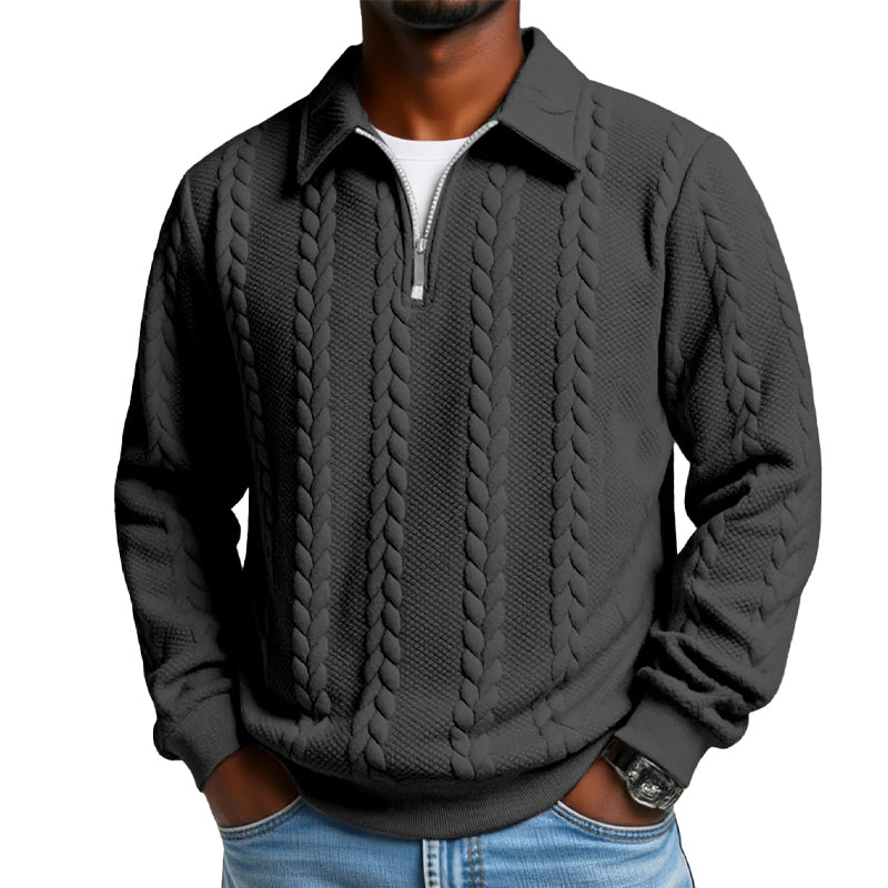 🔥 ¡Oferta de Novedades! 55%  👕 Suéter de punto para todas las estaciones con cuello con cremallera para hombre