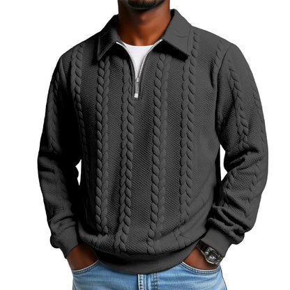 🔥 ¡Oferta de Novedades! 55%  👕 Suéter de punto para todas las estaciones con cuello con cremallera para hombre