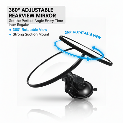 Espejo Retrovisor Ajustable 360° con Ventosa