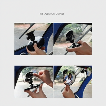 Espejo Retrovisor Ajustable 360° con Ventosa