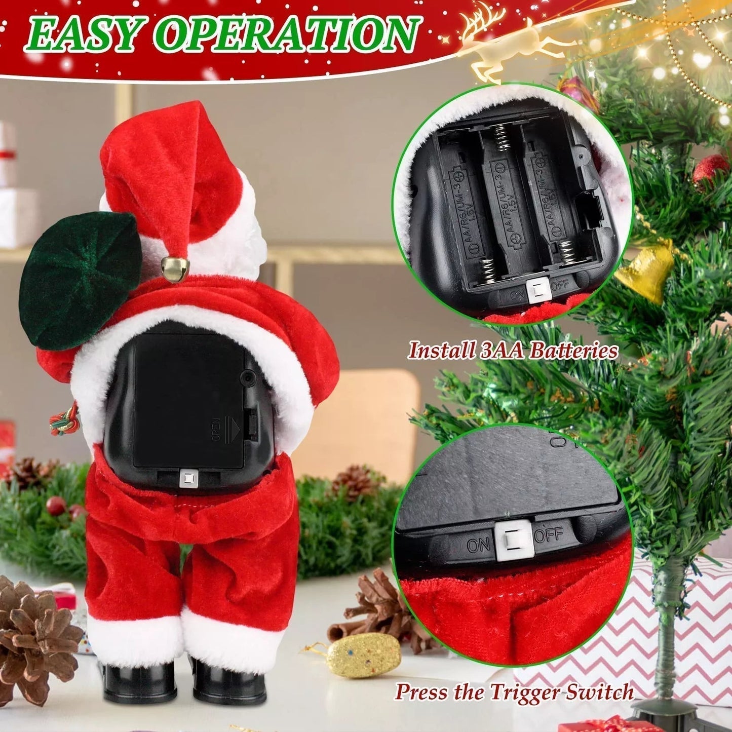 🎅🕺Electric Dancing Music Santa Claus