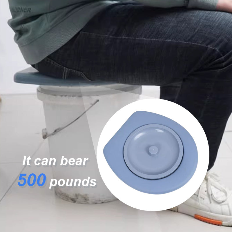 Asiento de inodoro con cubo para personas mayores