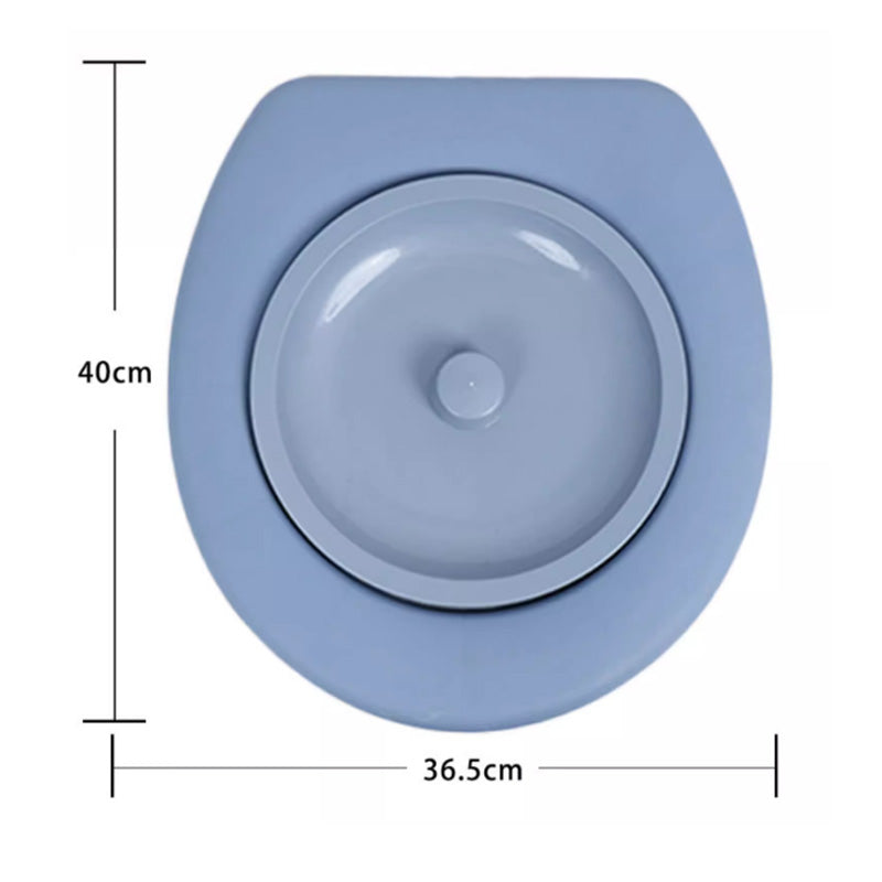 Asiento de inodoro con cubo para personas mayores