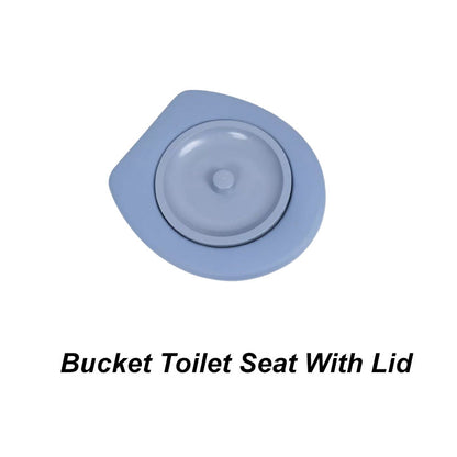 Asiento de inodoro con cubo para personas mayores