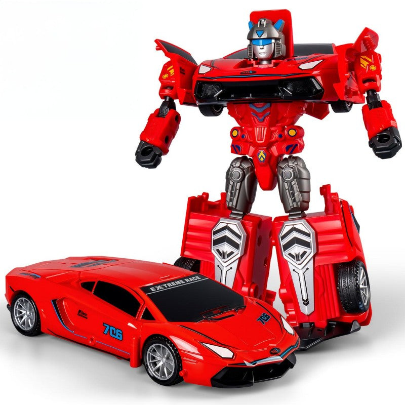 Carro de Juguete que se Transforma en Robot al Chocar para Niños