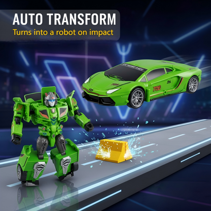 Carro de Juguete que se Transforma en Robot al Chocar para Niños