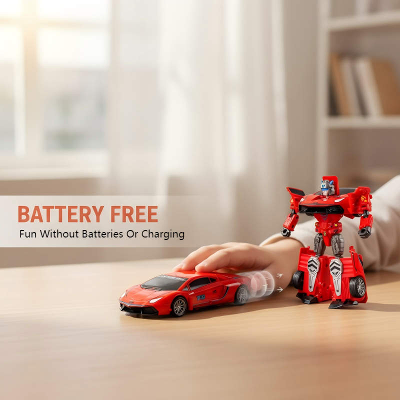 Carro de Juguete que se Transforma en Robot al Chocar para Niños