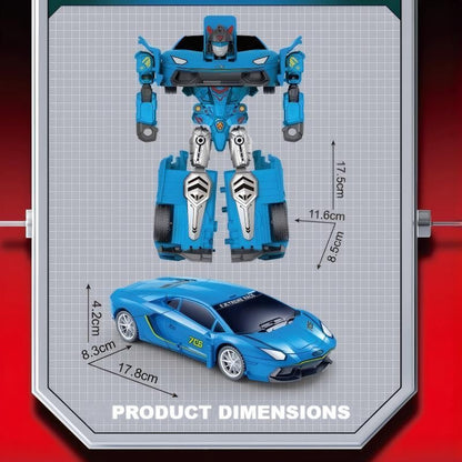 Carro de Juguete que se Transforma en Robot al Chocar para Niños