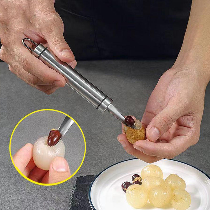 🍎🔪 Descorazonador Multifuncional de Acero Inoxidable – Rápido, Preciso y Duradero