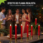 Vela Larga LED con Control Remoto y Flama Parpadeante
