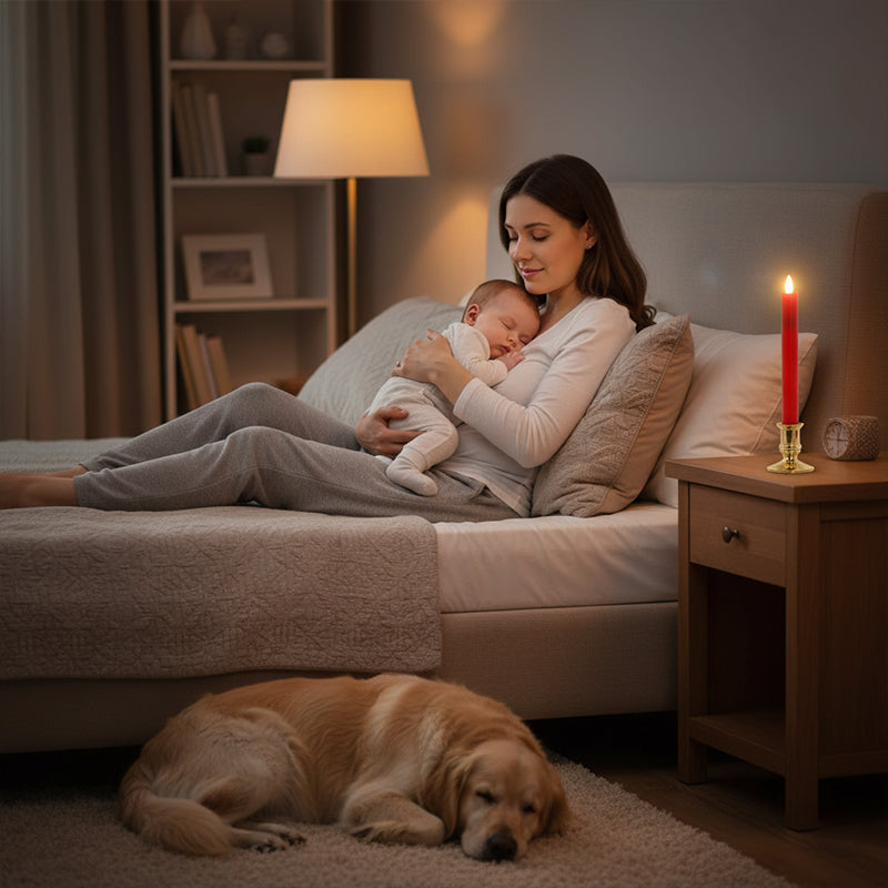 Vela Larga LED con Control Remoto y Flama Parpadeante
