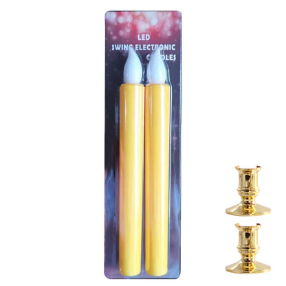 Vela Larga LED con Control Remoto y Flama Parpadeante