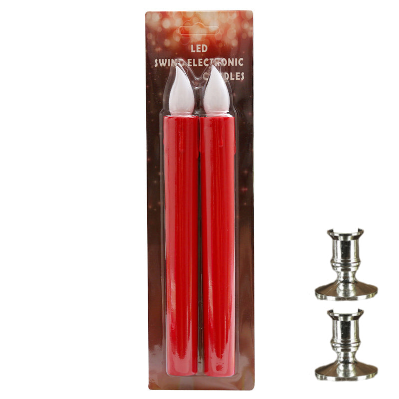 Vela Larga LED con Control Remoto y Flama Parpadeante