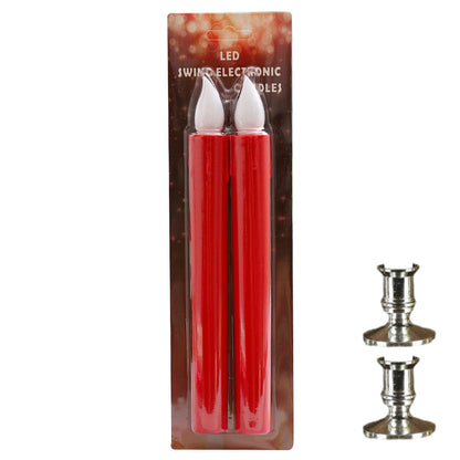 Vela Larga LED con Control Remoto y Flama Parpadeante