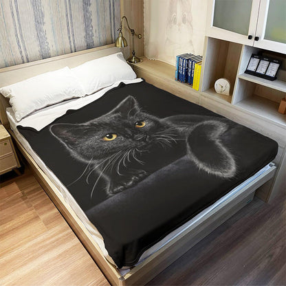 ⏳¡ÚLTIMO DÍA DE OFERTA! ¡50% DE DESCUENTO!⏰🐱Manta acogedora para todas las estaciones Black Cat