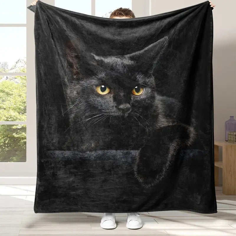 ⏳¡ÚLTIMO DÍA DE OFERTA! ¡50% DE DESCUENTO!⏰🐱Manta acogedora para todas las estaciones Black Cat