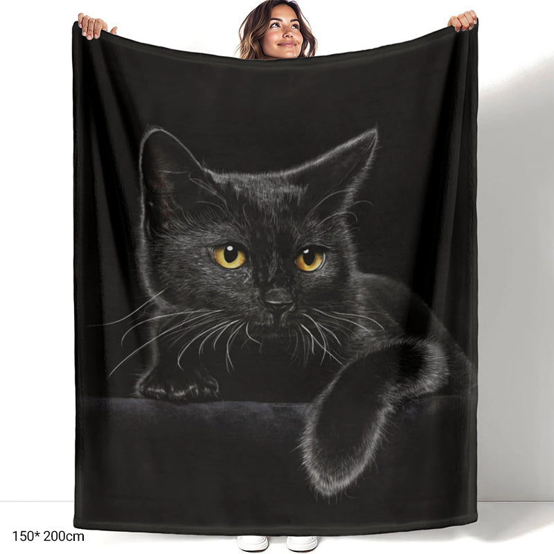 ⏳¡ÚLTIMO DÍA DE OFERTA! ¡50% DE DESCUENTO!⏰🐱Manta acogedora para todas las estaciones Black Cat