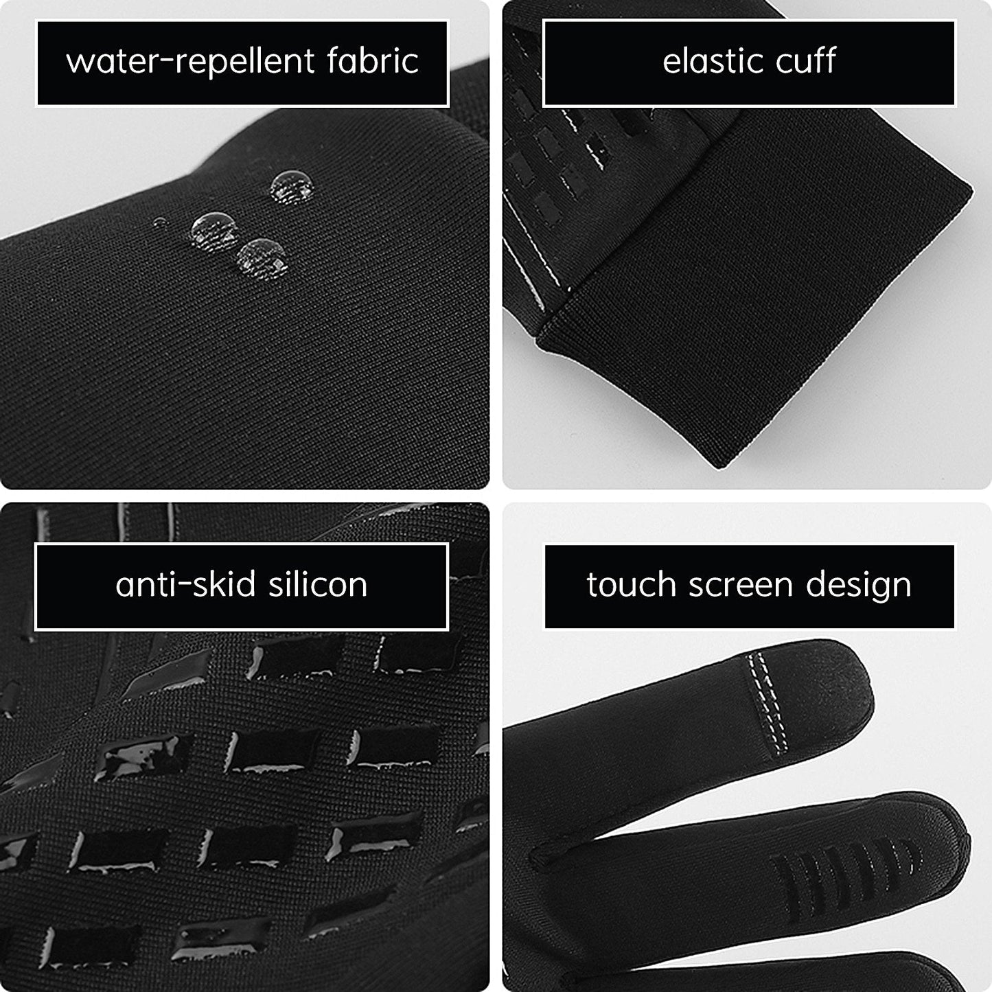 Guantes térmicos impermeables con pantalla táctil