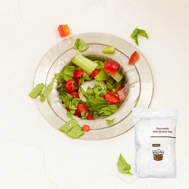 100Piezas Bolsa Colador Desechable para Fregadero