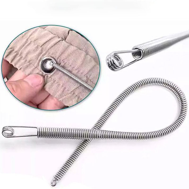 Herramienta pasacintas multiusos plegable con resorte