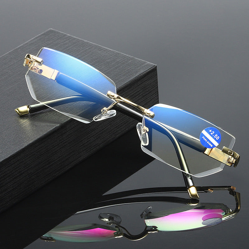 Lentes de lectura sin montura con filtro de luz azul para presbicia