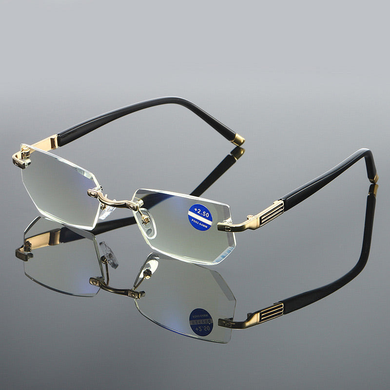 Lentes de lectura sin montura con filtro de luz azul para presbicia