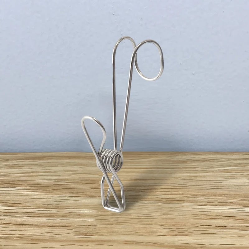 Pinzas de Acero Inoxidable para Ropa con Gancho