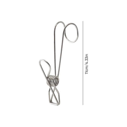 Pinzas de Acero Inoxidable para Ropa con Gancho