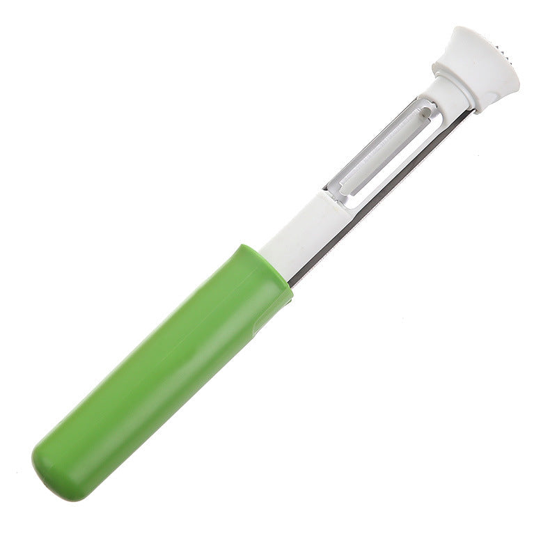 Descascarillador y pelador de frutas de acero inoxidable 2 en 1