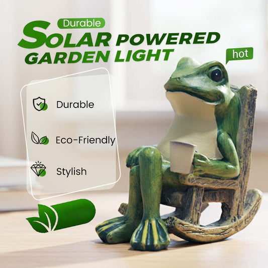 Adorno de Silla Mecedora con Rana Solar