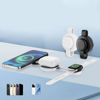 Cargador Inalámbrico Magnético Plegable 3 en 1