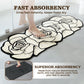 Alfombra de baño de secado rápido con forma de flor
