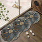 Alfombra de baño de secado rápido con forma de flor