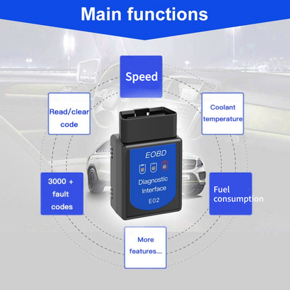 Escáner de diagnóstico para automóviles OBD2 Bluetooth