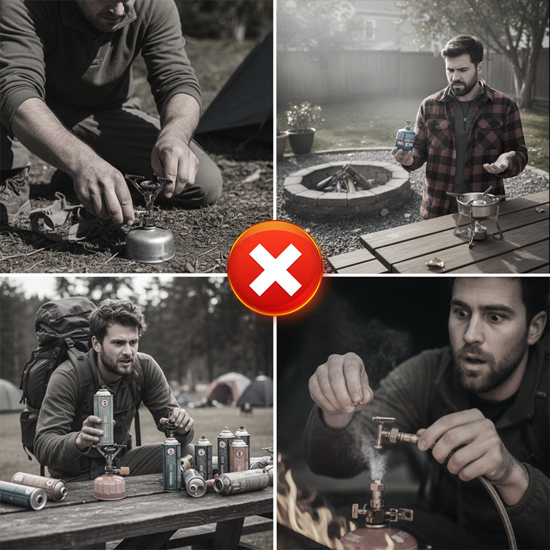 ⛺Adattatore per ricarica bombole gas da esterno