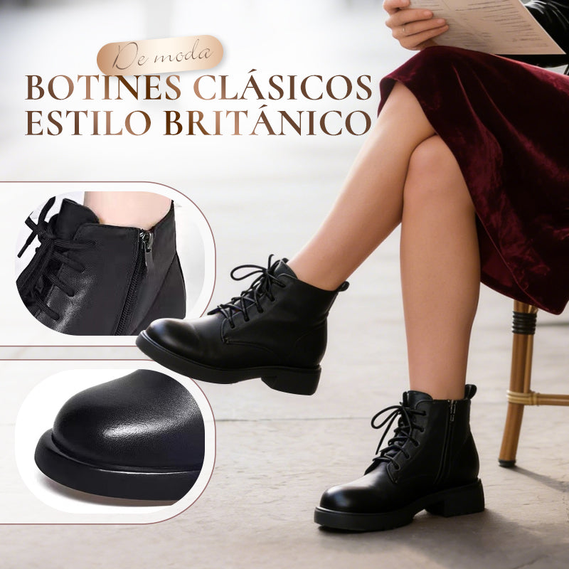Botines Clásicos para Mujer Estilo Británico