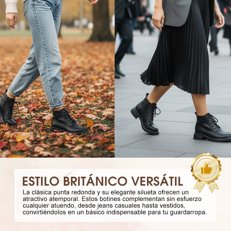 Botines Clásicos para Mujer Estilo Británico