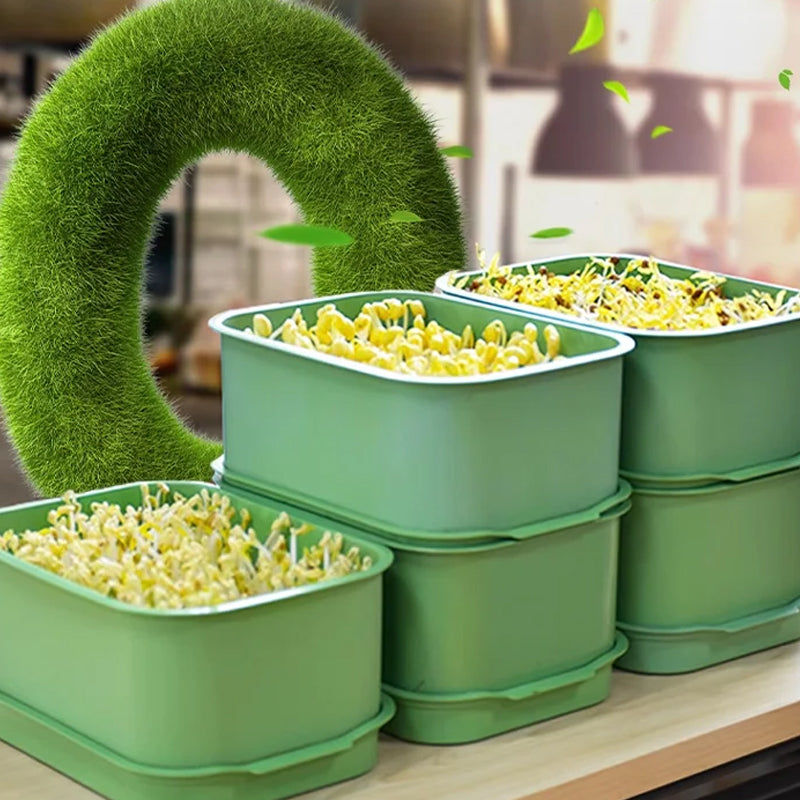 Caja apilable para el cultivo de judías germinadas - Diseño multicapa, perfecto para el cultivo en casa, ¡vida verde y saludable!