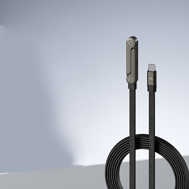 Cable de Carga Rápida 240W con Soporte Ajustable para Celular