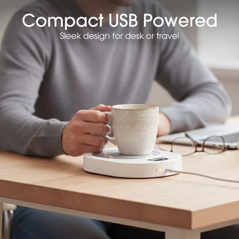Posavasos calefactor USB inteligente
