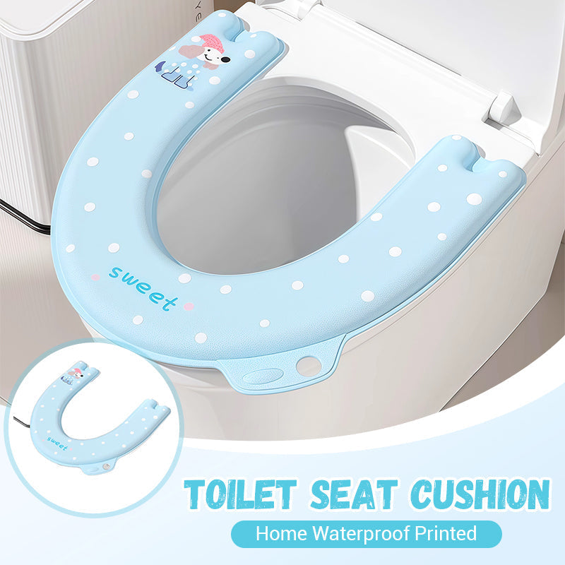 Funda impermeable estampada para asiento de inodoro del hogar