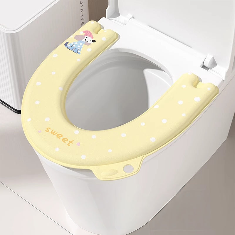 Funda impermeable estampada para asiento de inodoro del hogar