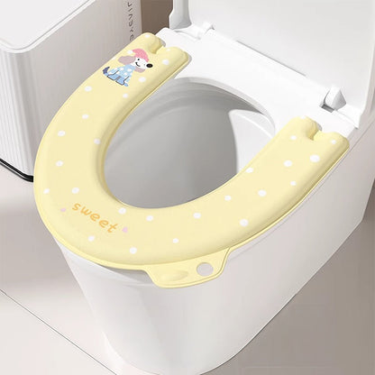 Funda impermeable estampada para asiento de inodoro del hogar