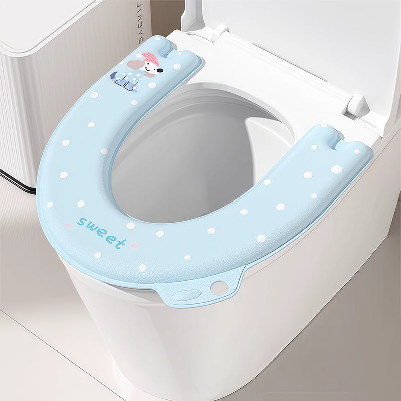Funda impermeable estampada para asiento de inodoro del hogar
