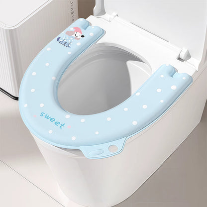 Funda impermeable estampada para asiento de inodoro del hogar
