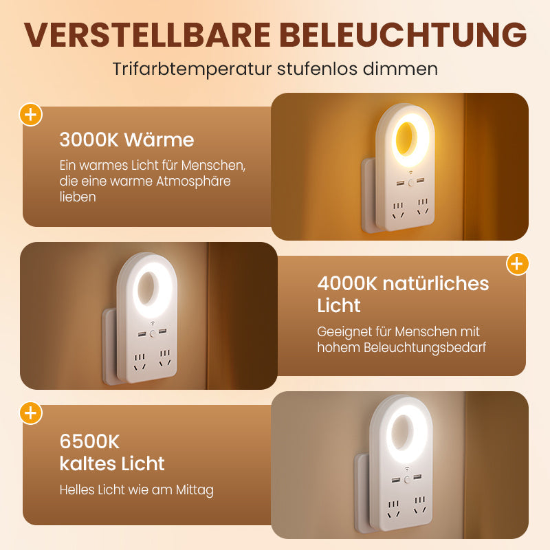 Luz nocturna de contacto inteligente con control por voz