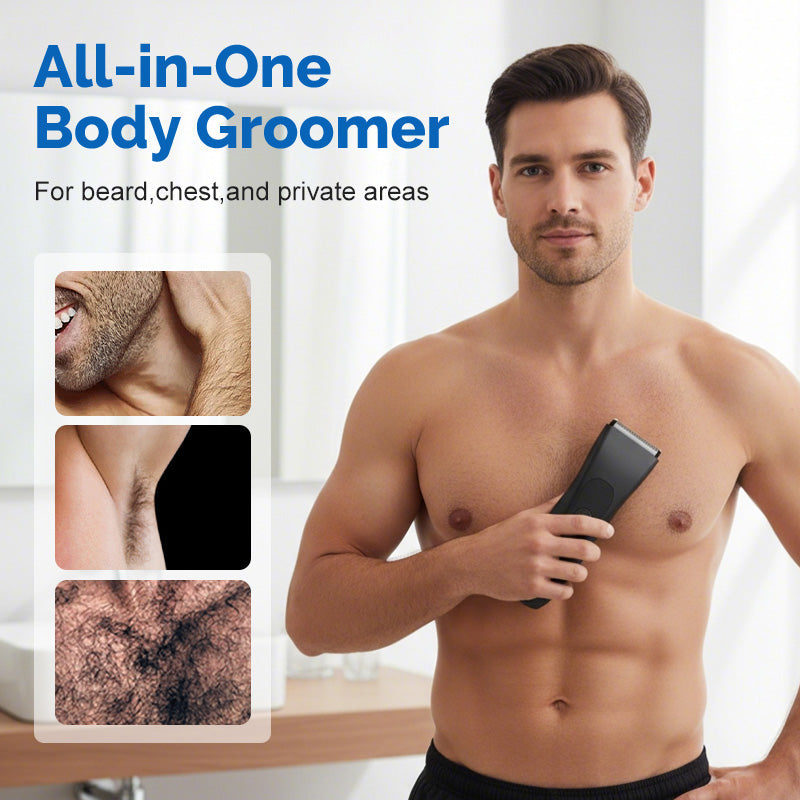 🔒 Recorte íntimo masculino sin tirones｜Seguro, preciso y apto para todo el cuerpo