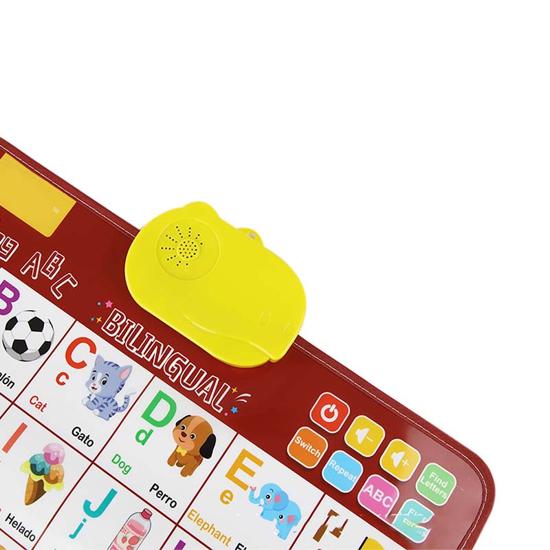 Póster interactivo bilingüe con el alfabeto en inglés y español